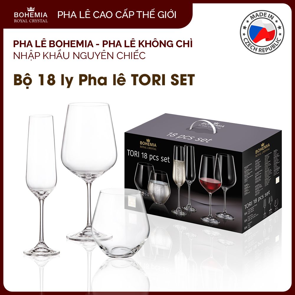 Bộ 18  Ly Pha Lê - TORI SET 18pcs